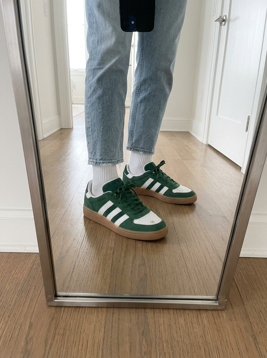 White sneakers — Scuff kept