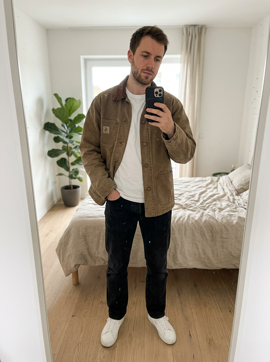 Workwear jacket — Mirror selfie