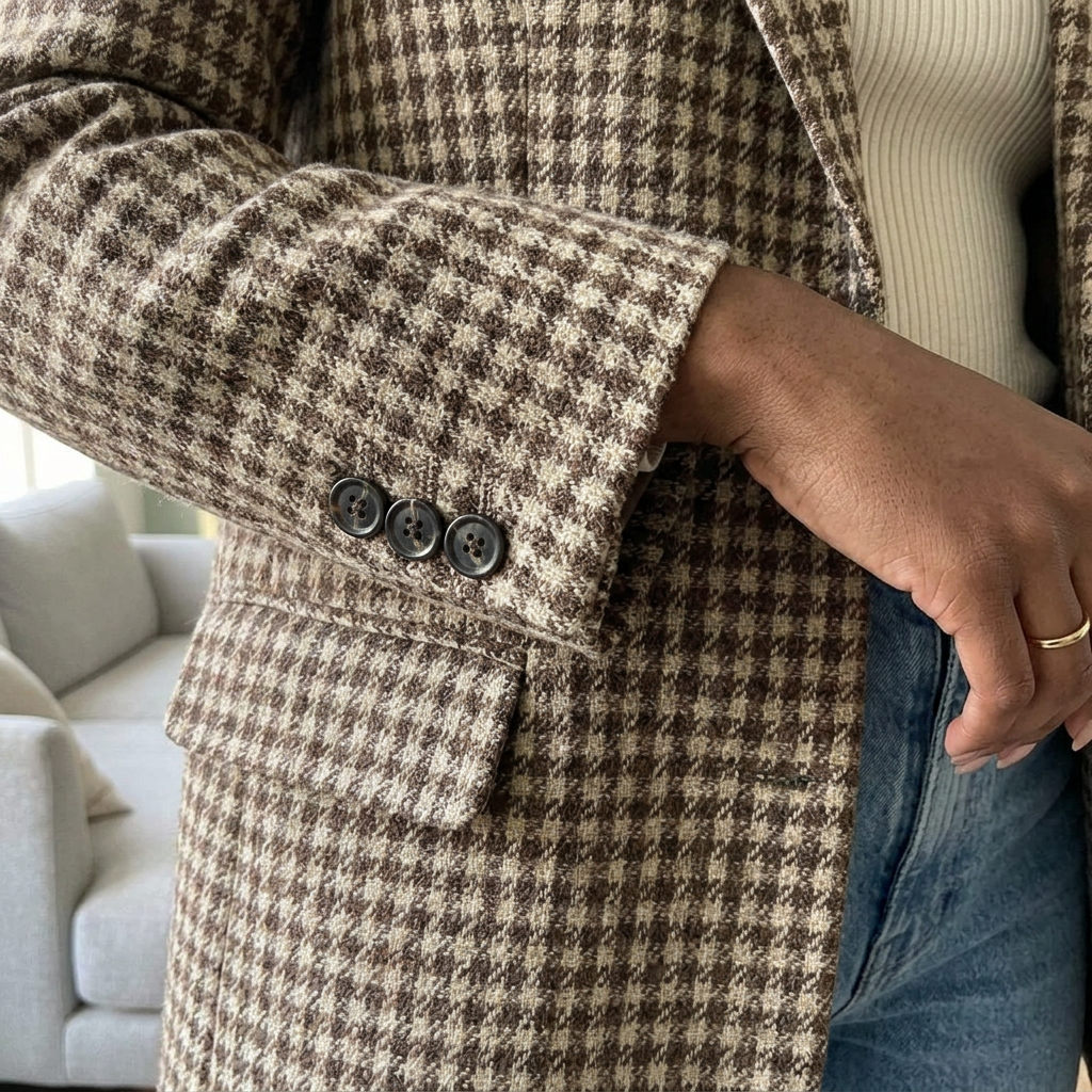 Houndstooth blazer — Detail
